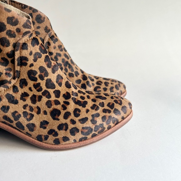 UGG Tan Black Animal Print Fur Suede Almond Toe Ankle Boots size 7.5 - Picture 15 of 15